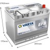 Batterie démarrage Varta N72 12V 72Ah 760A
