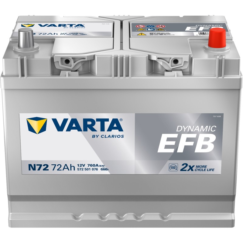 Batterie démarrage Varta N72 12V 72Ah 760A