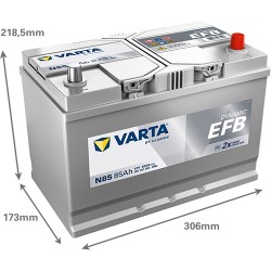 Batterie démarrage Varta N85 12V 85Ah 800A