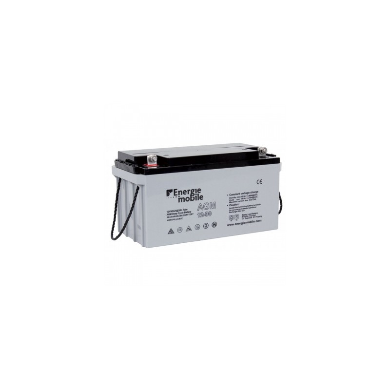 Batterie - Energie Mobile AGM12-90 - 12V - 90Ah - Raynal Batteries