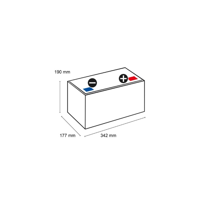 Batterie traction autolaveuse Hoppecke 12TB80 / 12V 80Ah