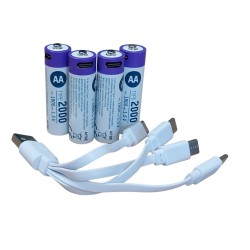 Piles AA / LR6 Lithium USB-C