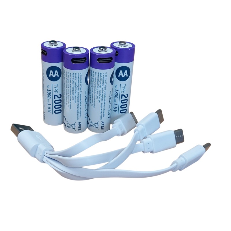 Piles AA / LR6 Lithium USB-C