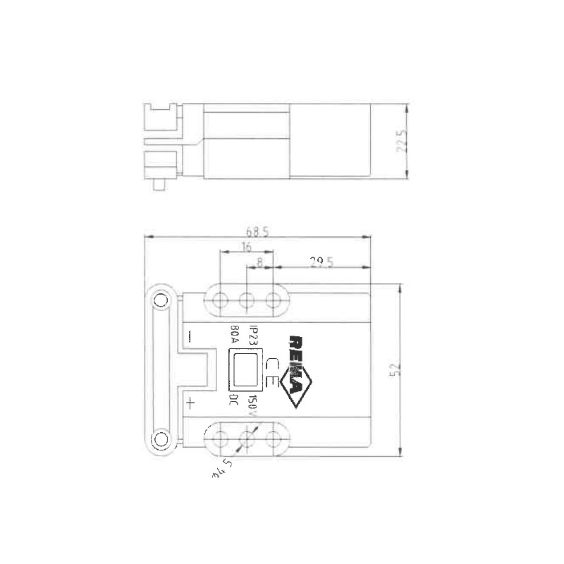 Prise REMA FT80A Mâle