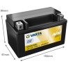 Batterie moto Varta TX7A 12V 6Ah 105A