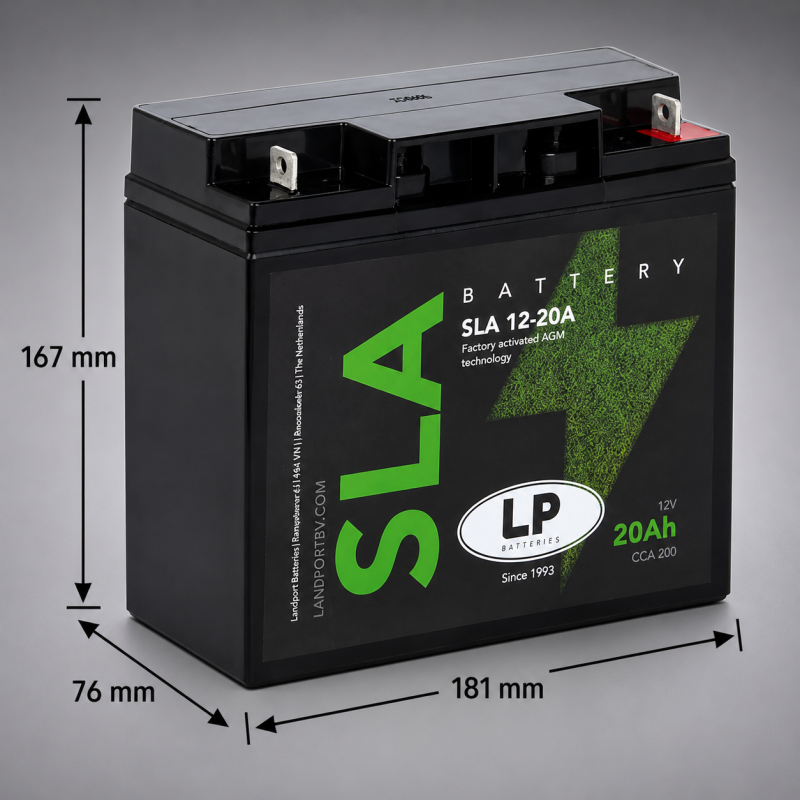 Batterie de Démarrage - Landport - SLA12-20A - 12V - 20Ah - 200A