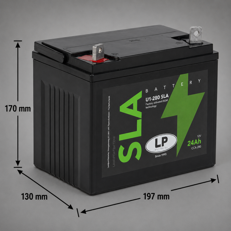 Batterie de Démarrage - Landport - U1-280 SLA - 12V - 24Ah - 280A