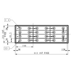 Batterie de traction 24V 250Ah 2PzS250 pour gerbeur électrique Fenwick L16, Loc A10, transpalette Fenwick T16, Komatsu MWP20