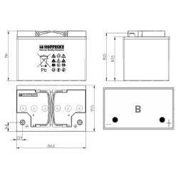Hoppecke 12TB60 – 12V 60Ah