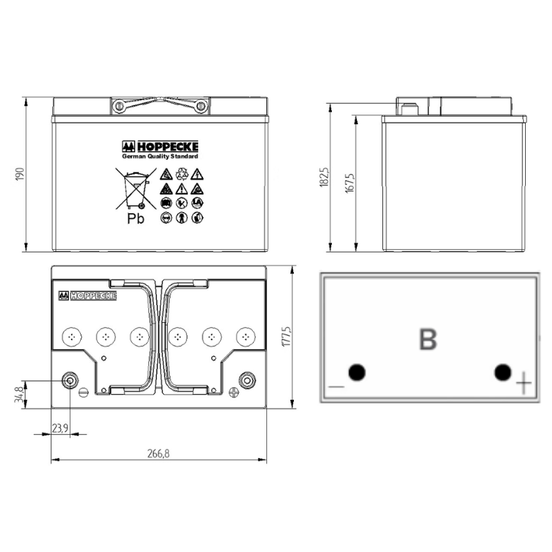 Hoppecke 12TB60 – 12V 60Ah