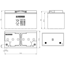 Hoppecke 12TB80 – 12V 80Ah