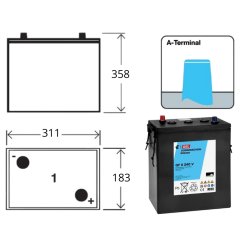 Batterie Sonnenschein GF06240V – 6V 240Ah GEL
