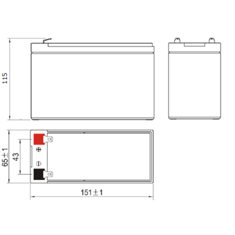 Yuasa REC10-12 – 12V 10AH C20 – AGM Cyclage