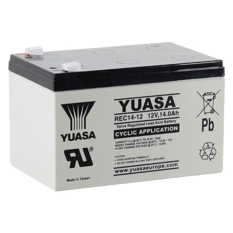 Yuasa REC14-12 – 12V 13AH C20 – AGM Cyclage