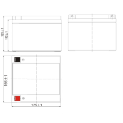 Yuasa REC26-12 – 12V 26AH C20 – AGM Cyclage