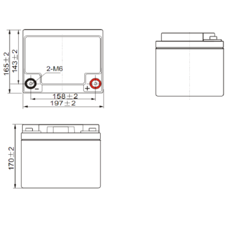 Yuasa REC50-12 – 12V 50AH C20 – AGM Cyclage