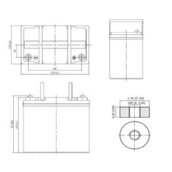 Yuasa YPC55-12 – 12V 55AH C20 – AGM Cyclage