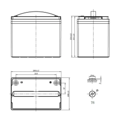 Batterie - Leoch - LDCL12-100 - 12V - 100Ah - Raynal Batteries
