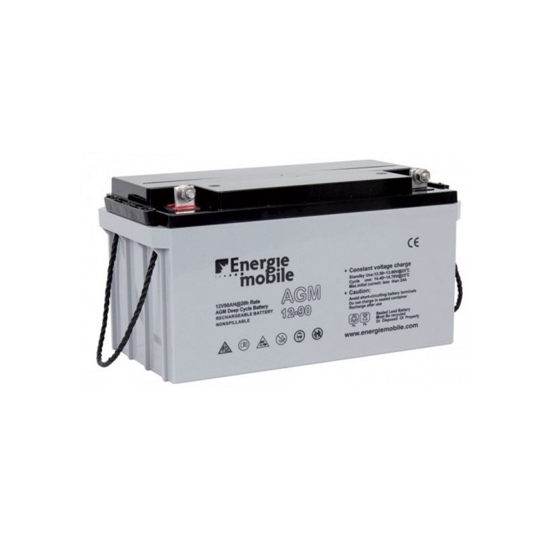 Energie Mobile AGM12-90 – 12V 90AH C20 – AGM