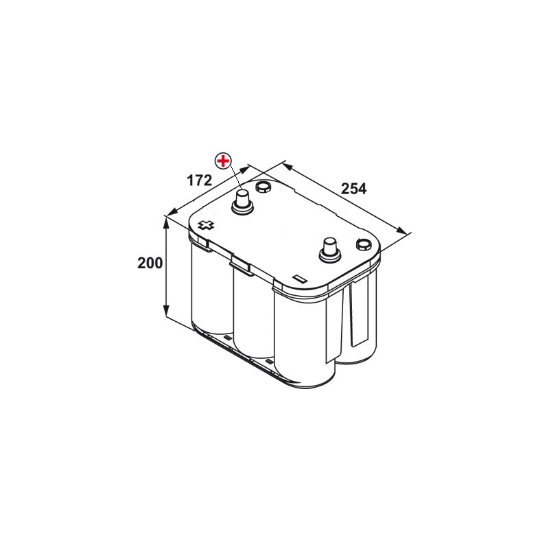 Batterie démarrage Optima rouge RTC4.2