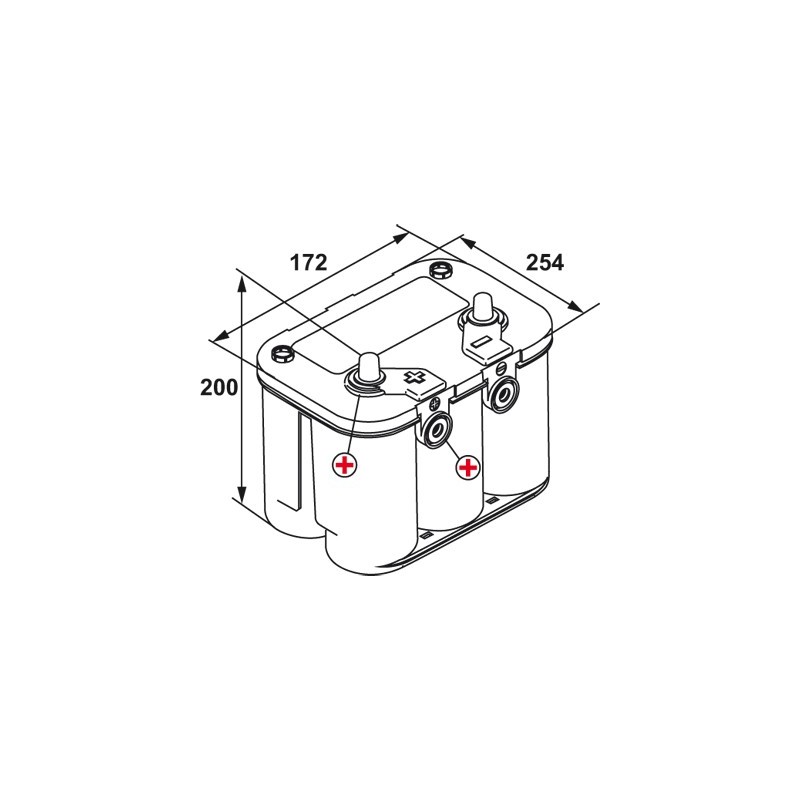 Batterie démarrage Optima rouge RTU4.2