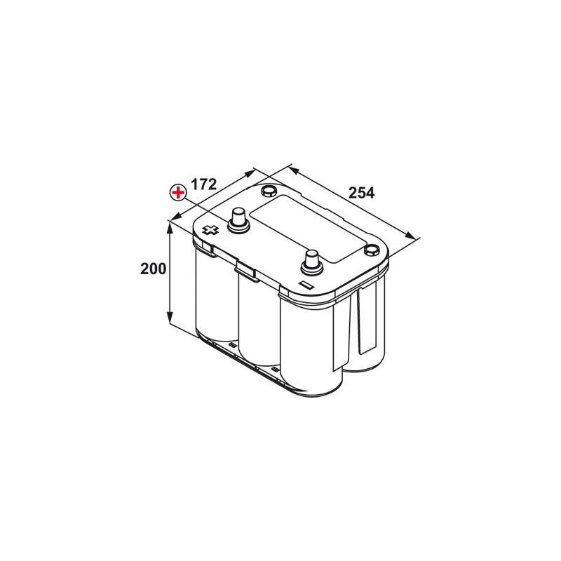 Batterie bateau Optima BTDC4.2 / 12V 55Ah