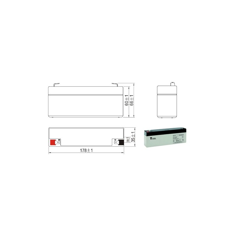 Batterie plomb AGM Yuasa Y2.1-12