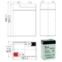 Batterie plomb AGM Yuasa Y4-6
