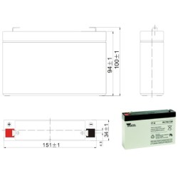 Batterie plomb AGM Yuasa Y7-6