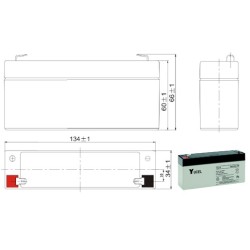 Batterie AGM plomb Yuasa Y3.2-6