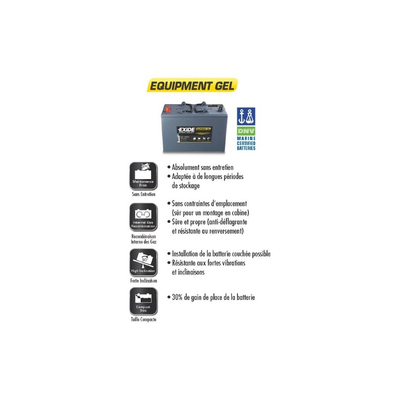 Batterie camping car Exide ES950