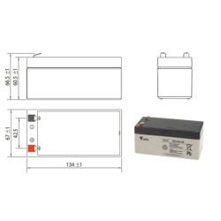 Batterie plomb AGM Yuasa Y3.2-12