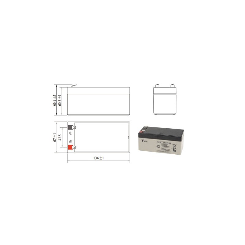 Batterie plomb AGM Yuasa Y3.2-12
