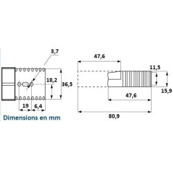 Prise chargeur/batterie CB50 Grise