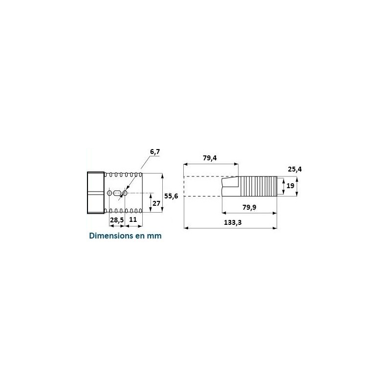 Prise chargeur/batterie SB175 Grise